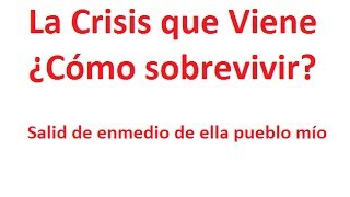 La Crisis Que Viene Cómo Sobrevivir  Alejandro Maya [upl. by Margaret14]