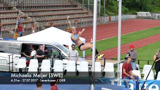 Michaela Meijer SWE  451m  27072017 Leverkusen  GER [upl. by Samson]