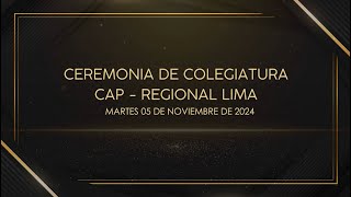 CEREMONIA DE COLEGIATURA  MARTES 05 DE NOVIEMBRE DE 2024 [upl. by Conan]