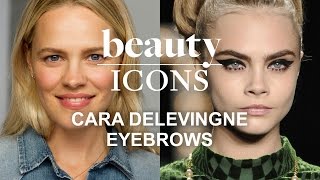 How to Get Cara Delevingne’s Bold BrowsCelebrity Makeup TutorialStylecom’s Beauty Icons [upl. by Micah710]