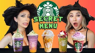 Trying BANNED Starbucks Halloween Drinks🥤 [upl. by Anirrehs]