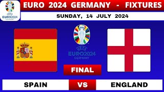 EURO 2024 FINAL FIXTURES  EURO 2024 FINAL TODAY  EURO 2024 GERMANY [upl. by Ainesey883]