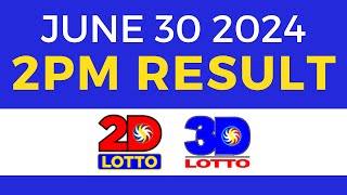 2pm Lotto Result Today June 30 2024  PCSO Swertres Ez2 [upl. by Ahsit]