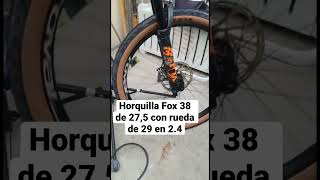 Horquilla Fox 38 de 275 con rueda de 29 en 24 mtb ebikenews mtblife emtb emtbspain ebike [upl. by Joanne523]