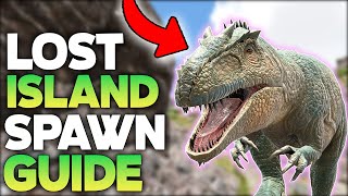 LOST ISLAND DINO SPAWN GUIDE Gigas Griffins Magmasaurs  ARK Survival Evolved [upl. by Eudoca934]