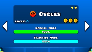 Geometry Dash Walkthrough  Level 9 Cycles ALL COINS [upl. by Eceerahs]