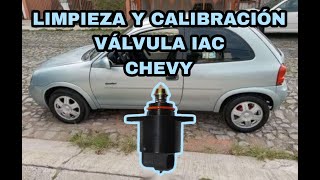 LIMPIEZA Y CALIBRACION POR SWITCHEO VALVULA IAC CHEVY [upl. by Hanni]