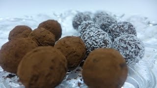 Trufas de chocolate y garbanzo sin azúcar sin gluten [upl. by Hannibal554]