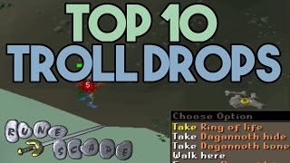 Top 10 Troll Drops in OSRS [upl. by Reld364]