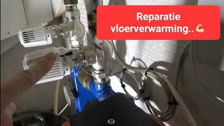 Reparatie vloerverwarmingsverdeler met stadsverwarming💪🏻 [upl. by Snebur]