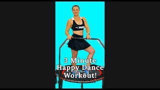 Happy Dance Rebounder Workout to Brighten Your Mood Fitness Trampoline Trampoline Fitness shorts [upl. by Egwan]