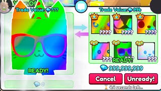 TRADING MY 11 RAINBOW TITANIC PARTY CAT 🌈 Introducing Jelly Justice League petsim99 [upl. by Hedveh439]