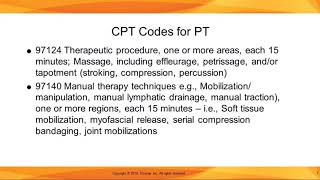 Overview of PT CPT Codes and BIlling [upl. by Seppala]