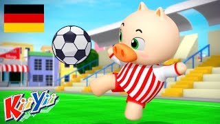 Das kleine Schweinchen spielt Fußball  weitere Kinderlieder  Deutsch  KiiYii [upl. by Acceb]