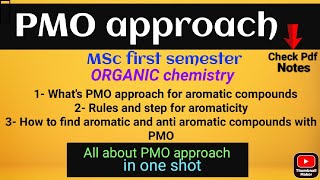 PMO approach  Perturbation molecular orbital Theory  HindiEnglish • MSc first semester ORGANIC [upl. by Sucam]