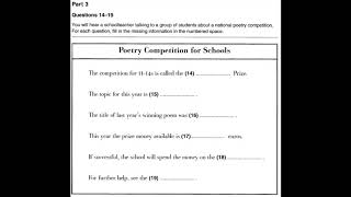 Listening B1 PET 1 for Schools Test 4 Part 3 [upl. by Kaule]