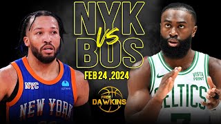 New York Knicks vs Boston Celtics Full Game Highlights  February 24 2024  FreeDawkins [upl. by Locklin147]