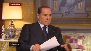 euronews interview  Silvio Berlusconi  quotVladimir Poutine est le meilleur politicien au mondequot [upl. by Aisile536]