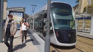 Twisto Caen  Trajet en Tramway ligne T1 de HÉROUVILLE Saint Clair à CAEN ChâteauQuatrans [upl. by Meibers]