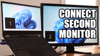 Connect a 2nd Monitor to Laptop on Windows 1011 [upl. by Haase657]