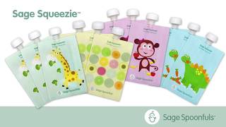 Sage Squeezie Reusable Food Pouch  Sage Spoonfuls [upl. by Spenser]