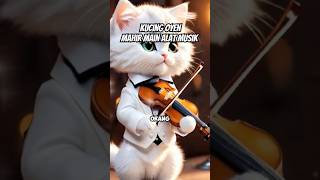 Mahir main alat musik hewan cat oyenbesar kucing animals ai [upl. by Meehahs]