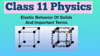 Elastic Behavior Of Solids And Important Terms Hindi  Class 11  Physics [upl. by Yeldarb]