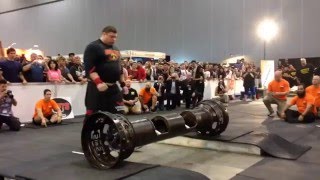 Zydrunas Savickas 2175kg 480lb log press 2016 Arnold Classic Australia Strongman [upl. by Anivlis]