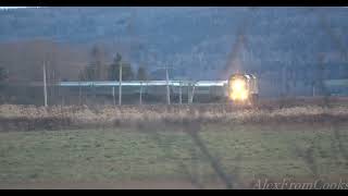 Beautiful Shot Of Via Rail 15 The Ocean Through Memramcook At Sunset [upl. by Barbi]