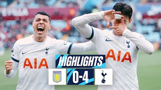 ASTON VILLA 04 TOTTENHAM HOTSPUR  PREMIER LEAGUE HIGHLIGHTS  SPURS THRASH VILLA [upl. by Salchunas]