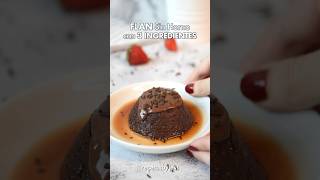 FLAN de CHOCOLATE con 3 Ingredientes 🍫 postresfaciles receta chocolate [upl. by Edwin275]