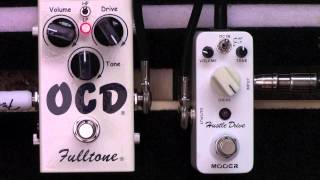 Fulltone OCD Drive Pedal Vs Mooer Hustle Drive Clone Pedal [upl. by Nyret]