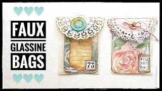 Faux Glassine Bags  Junk Journal [upl. by Yrahcaz742]