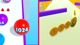 Ball merge 2048 Vs Coin Rush Max Levels Android ios gameplay New update [upl. by Keisling]