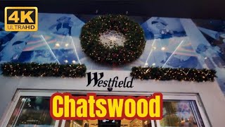 4K Christmas is around the corner Chatswood Westfield Shopping Centre walk tour christmas [upl. by Horan507]