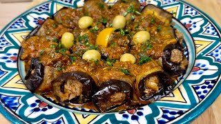 RECETTE RAMADAN 2024 🌙 TAJINE DE ROULÉ D’AUBERGINE À LA KEFTA 🇲🇦 FACILE ET RAPIDE ✨ [upl. by Yelnats]