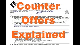 Real Estate Counter Offers Explained  How To Complete the Seller and Buyer Counter Offers SCO amp BCO [upl. by Clerc252]