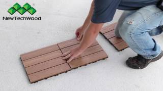 NewTechWood Ultrashield Naturale QuickDeck Installation Demonstration Guide [upl. by Ahtabat]