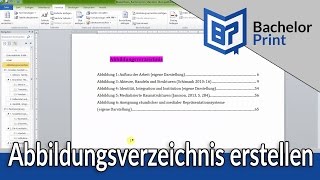 ABBILDUNGSVERZEICHNIS ERSTELLEN  Bachelorarbeit amp Hausarbeit  Word [upl. by Anrol]