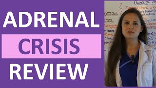 Adrenal Crisis Nursing  Addisonian Addison Crisis Endocrine NCLEX Review [upl. by Sulihpoeht]