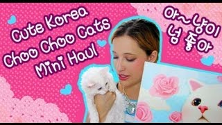 Cute Korea Shopping Haul Choo Choo Cats  Sparkle animal folders [upl. by Nettie248]