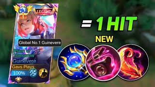 GUINEVERE NEW HYPER BUILD 1 HIT DAMAGE  Guinevere best build 2024 [upl. by Ramin]