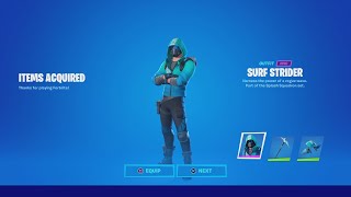 How To Get The Fortnite SPLASH DAMAGE BUNDLE Fortnite X Intel SURF STRIDER Skin Gameplay amp Review [upl. by Dart]