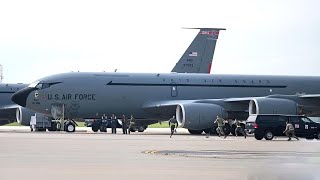 Emergency Takeoff KC135 Stratotangker Fighter Jets runs out of fuel over Enemy Territory Sea [upl. by Golliner201]