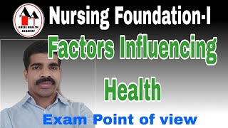 Factors influencing Health Nursing Foundation  Unit  I [upl. by Jolda]