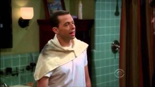 Two and a Half Men  Alans SprayOn Hair HD [upl. by Yrelbmik]