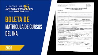 Boleta de matrícula para cursos [upl. by Eiramlehcar]