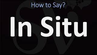 How to Pronounce In Situ CORRECTLY [upl. by Dustman]