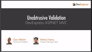 DevExpress ASPNET MVC Unobtrusive Validation [upl. by Daisie]