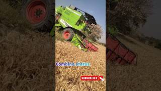 Combine tractor attitude status combine rough driving shortsviralstatuscombinefarming [upl. by Georgetta768]